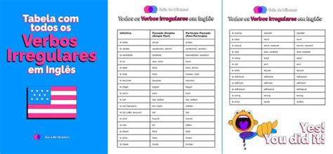 Aprenda Todos Os Verbos Irregulares Em Inglês Com Pdf Para Imprimir Guia De Idiomas