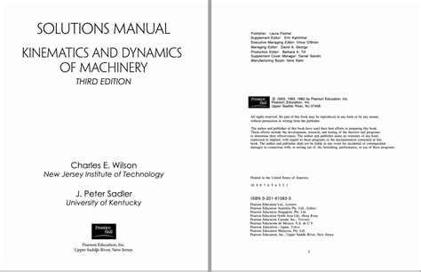 Solution Manual For Kinematics Dynamics And Design Of Machinery 3rd