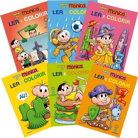 Livro infantil para colorir Turma da Monica Ler e Colorir - Culturama ...