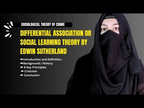 Differential Association Theory By Edwin Sutherland Css Criminology