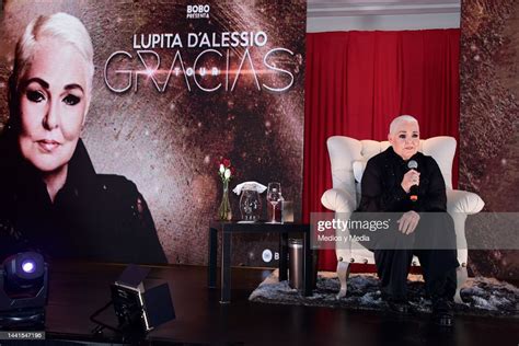 Mexican singer Lupita D´Alessio speaks during the press conference at ...