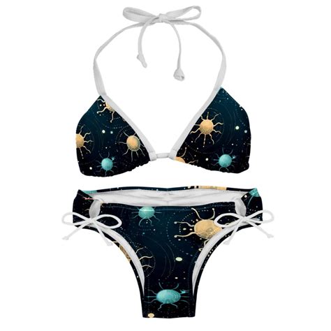 Cancer Constellation One Piece Swimsuit Bikini Set Detachable Sponge