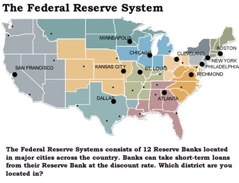 Federal Reserve Bank System Map