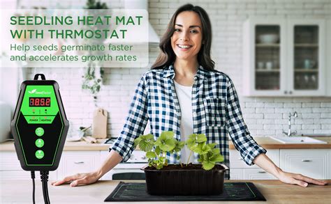 Seedfactor 10 X 20 Met Certified Seedling Heat Mat And Digital Thermostat Combo