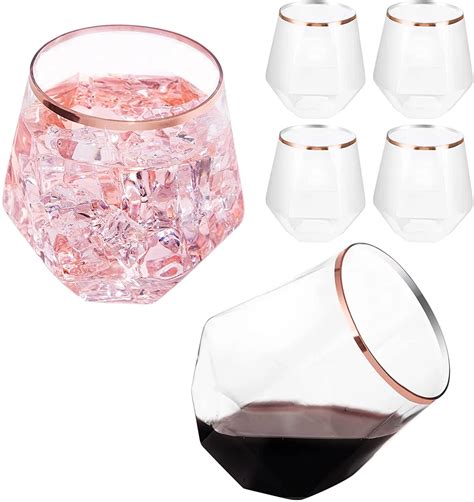 Factory Stemless Plastic Wine Glasses Shatterproof Champagne Flutes