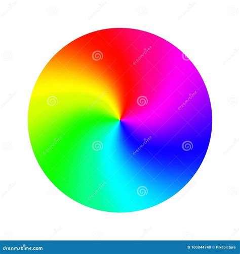 Color Wheel Vector Abstract Colorful Rainbow Circle Isolated