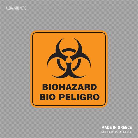 Decal Sticker Biohazard Bio Peligro Safety Sign Top Quality Etsy