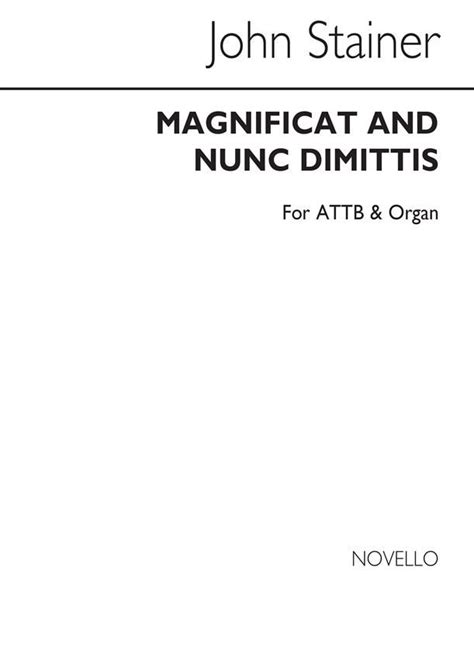 Magnificat Nunc Dimittis Von John Stainer Noten F R Gemischten Chor