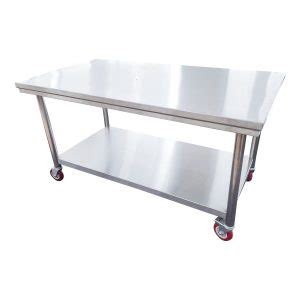 stainless steel work table  wheels shandong legend commercial