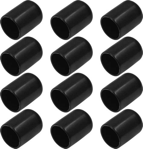 Bonsicoky 12Pcs Round Rubber End Caps 3 4 19mm ID Vinyl Flexible