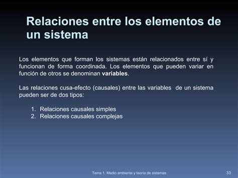 El Medio Ambiente Y La Teor A De Sistemas Ppt