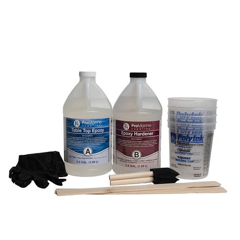 Promarine Supplies Crystal Clear Table Top Epoxy Resin Bundle With