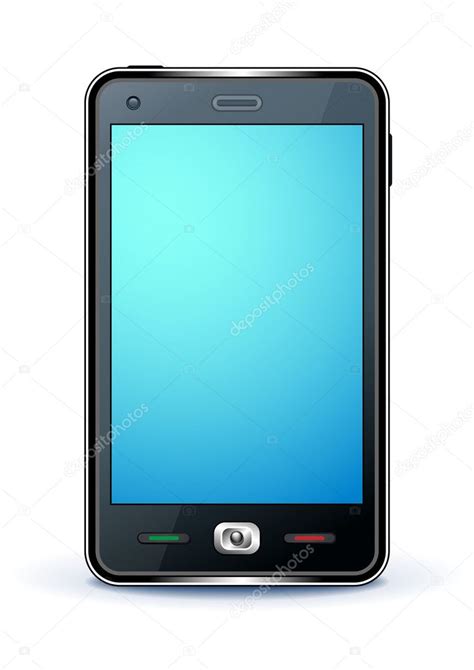 Smartphone with blue screen Stock Vector by ©yellowpixel 18886293