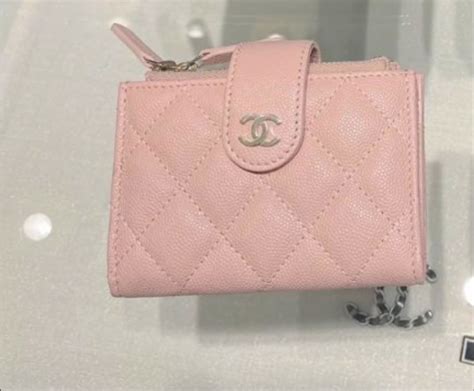 Chanel Pink Card Wallet Luxury Bags And Wallets On Carousell