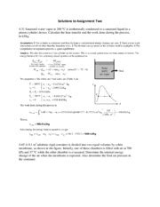 Solutions To Assignment Two 1 Solutions To Assignment Two 4 31