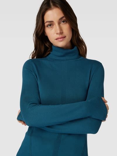 Comma Strickpullover Mit Rollkragen Petrol Online Kaufen