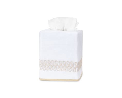 Astor Braid Tissue Box Cover Matouk Luxury Linens