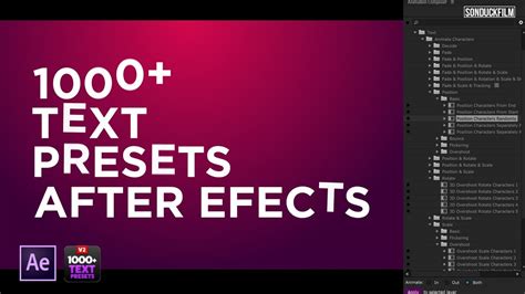 1000 Text Animation Presets For After Effects Motion Graphics YouTube