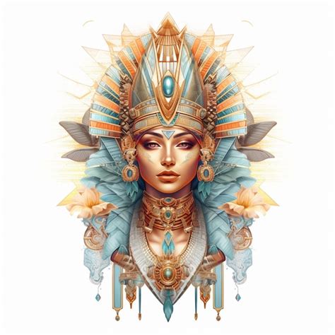 Hot Attractive Fashion Model In Egyptian Queen Cleopatra Royal Costumes Premium AI Generated Image