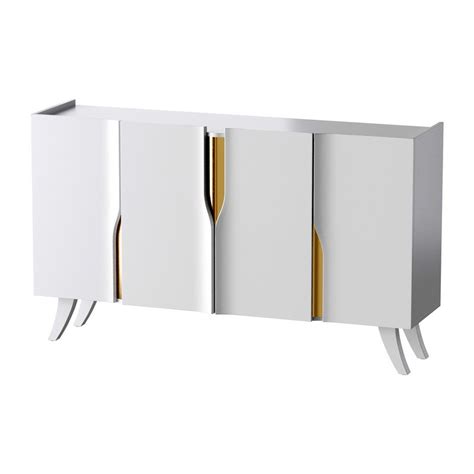 Modern White Sideboard Buffet 3d model Buy Download 3dbrute