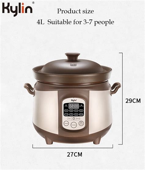 Kylin Electric Purple Clay Pot Slow Cooker 4l K2022 Qubyk UK