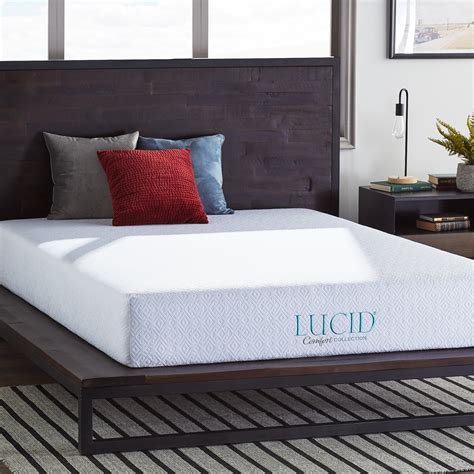 Lucid Comfort Collection 10 Inch Twin Xl Gel Memory Foam Mattress