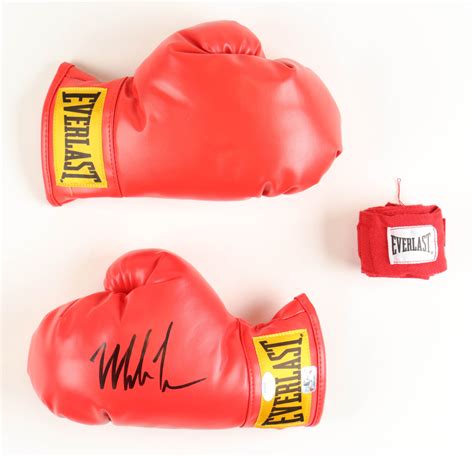 Mike Tyson Signed Pair Of Everlast Boxing Gloves Jsa And Tyson