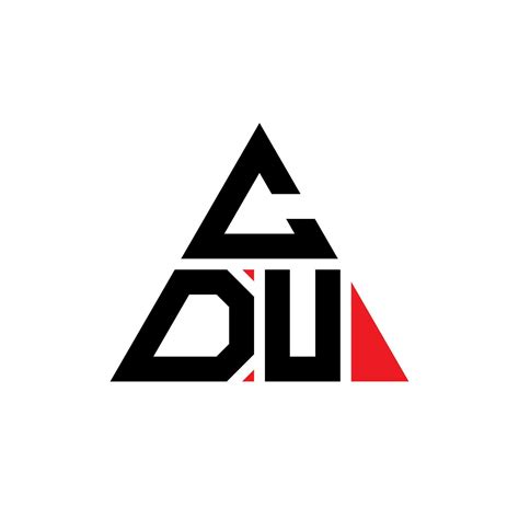 Diseño De Logotipo De Letra Triangular Cdu Con Forma De Triángulo