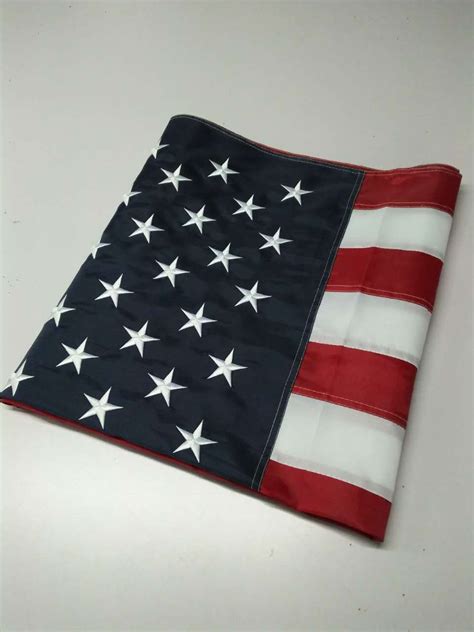 Us American Flag 3x5 Ft Heavy Duty Embroidered Stars Sewn Stripes String Pennant Ebay