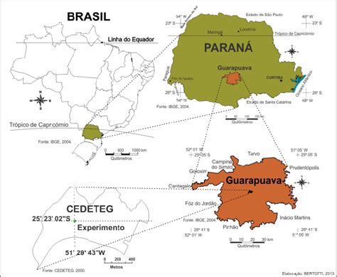 Localização do experimento no campus CEDETEG UNICENTRO Download