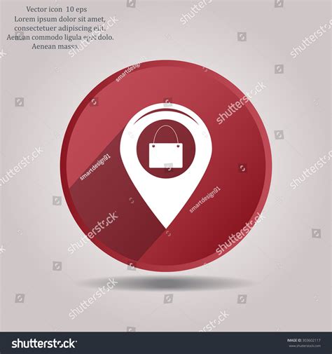 Map Pointer With A Shopping Cart Symbol Royalty Free Stock Vector