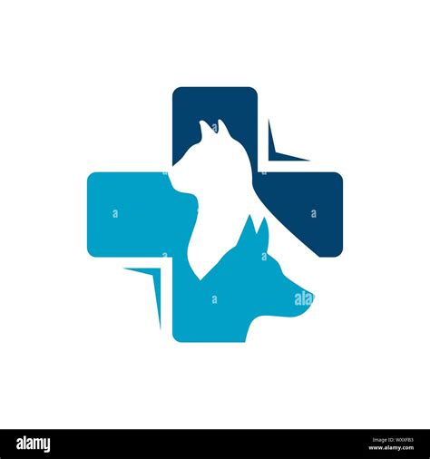 Tierklinik Vektor Logo Silhouette Der Hund Und Katze Logo F R Ein Pet