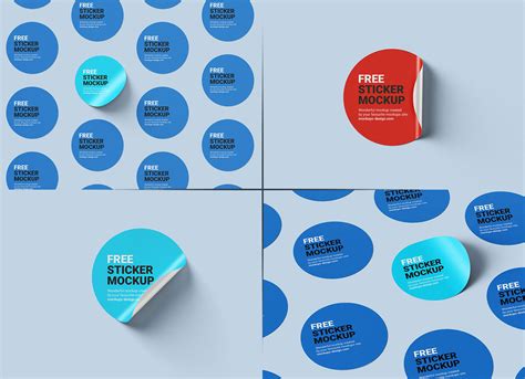 6 Free Round Sticker Mockup PSD Files Good Mockups