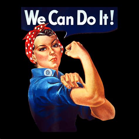 Rosie The Riveter Poster We Can Do It Feminist Retro T Shirt Slide