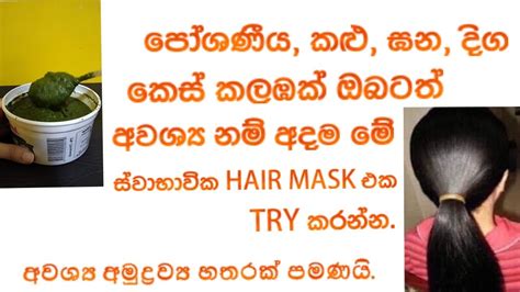 මං හදාගත්ත ප්‍රයෝජන කිහිපයක් තියෙන ඝනට දිගට කළුවට කොණ්ඩේ වවාදෙන Few In One Natural Mask එක 💛🌿