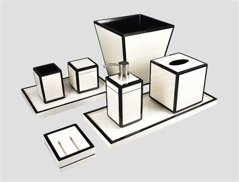 Black White Bathroom Accessories Sets Semis Online