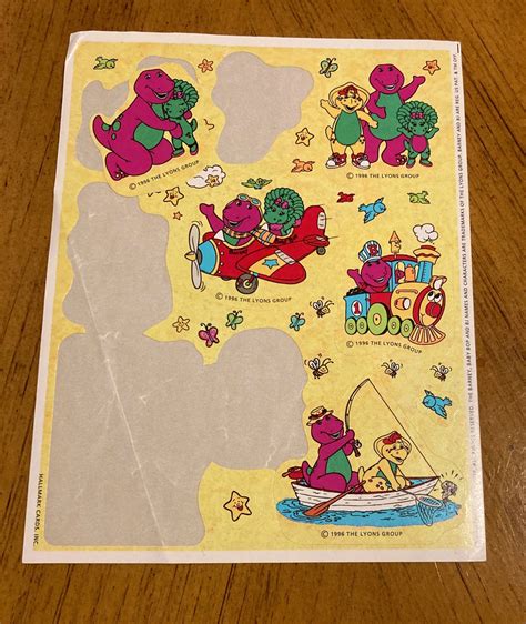 Vintage Barney Stickers Etsy