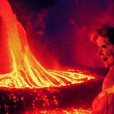 Stunning Awe Inspiring Betty White Swimming In Lava Stable Diffusion