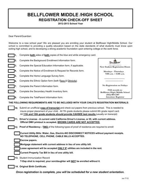 bellflower middle /high school - Bellflower Unified School District