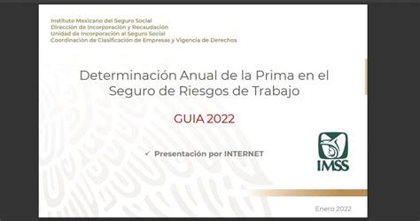 Guia De Elaboracion Prima De Riesgo De Trabajo Imss Qhsemexico