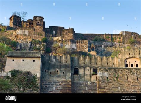 Ranthambore Fort Heritage Site In Rajasthan Northern India Stock Photo