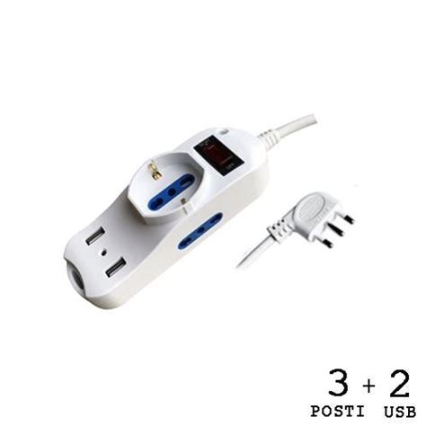 Propart Pem W Multipresa Posti Presa Bipasso E Schuko E Usb Con