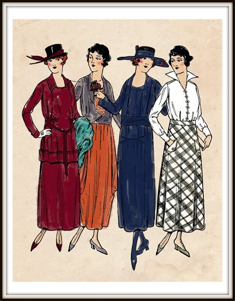 Vintage Fashion Illustration 1920