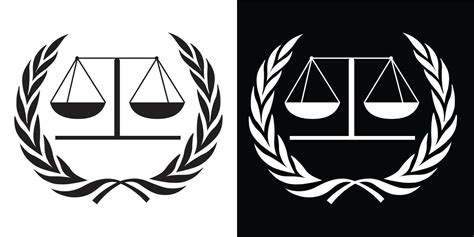 Law firm logo, icon set with black and white. Symbol for Justice, Law Offices lawyer symbol and ...