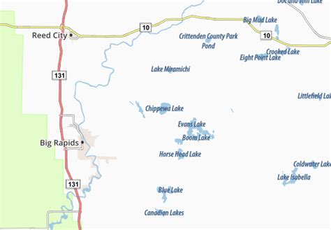 Michelin Chippewa Lake Map Viamichelin