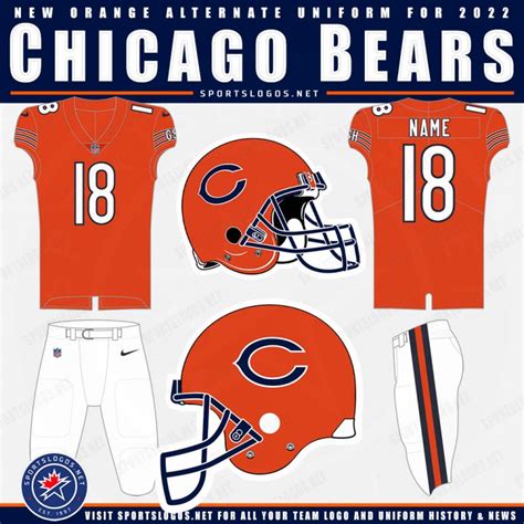 Chicago Bears Introduce New Orange Helmet, Will Wear Twice in 2022 ...