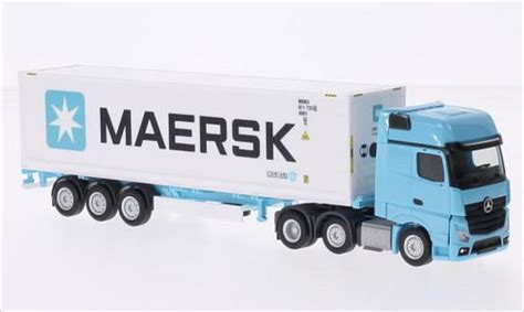 Miniature Mercedes Actros 1 87 Herpa Gigaspace Maersk Voiture