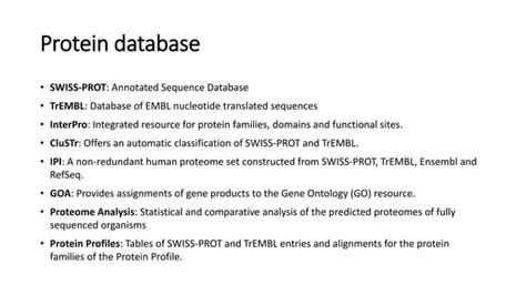 Protein database