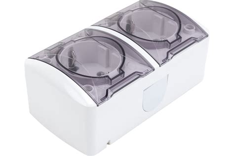 Двойная розетка TDM ELECTRIC 2П+3 открытой установки IP54 16А с ...
