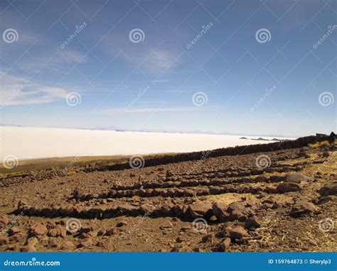 Vue De Salar De Uyuni Depuis Tunupa Image Stock Image Du Bolivie